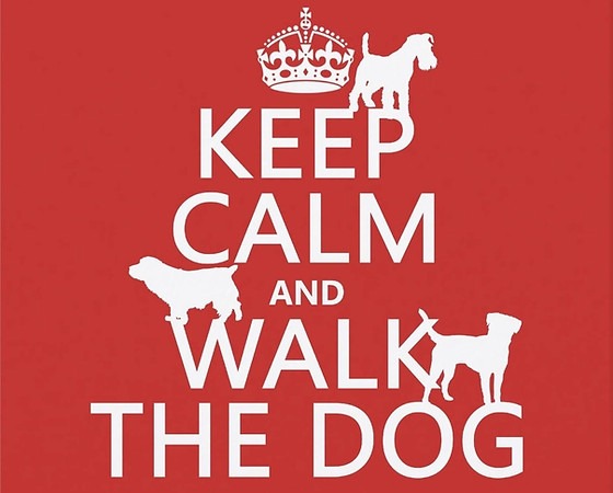 Keep Calm and Walk The Dog Emblem